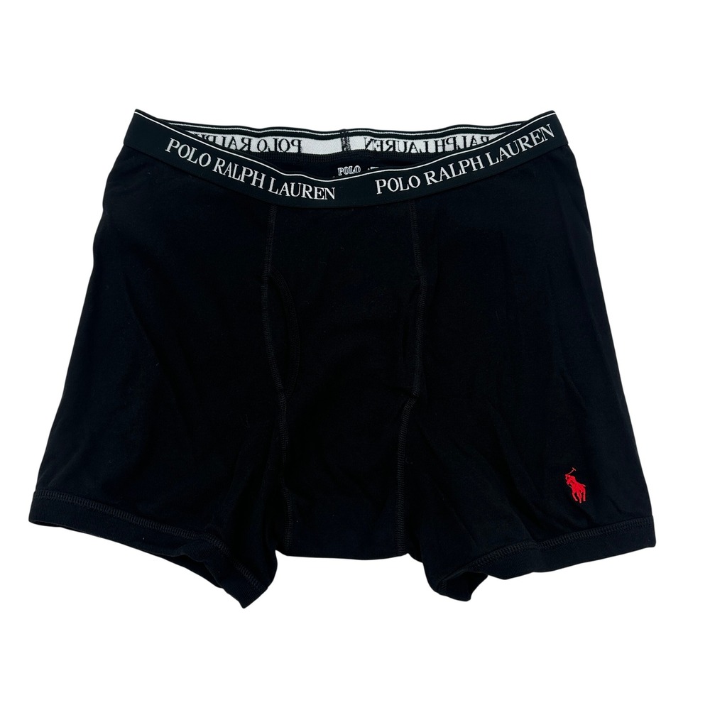 Polo Ralph Lauren Men 3 Pack Boxer Briefs Black Classic Fit XL Red Pony Logo NEW - Picture 4 of 7